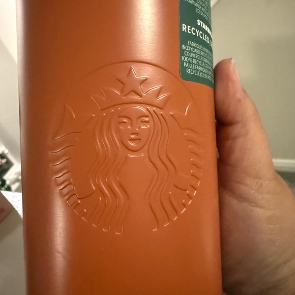 Starbucks 2024 Terracotta Recycled Stainless Steel Triangle Tumbler 24oz - Picture 4 of 8